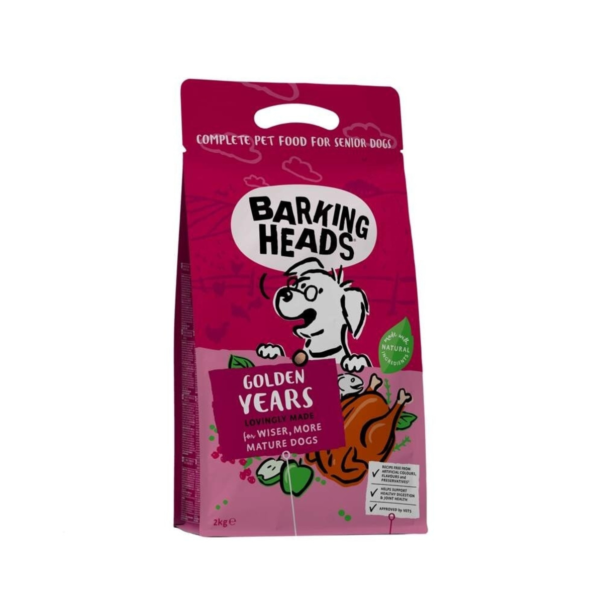 Barking Heads Dry Dog Food Golden Years x 2kg Stefs Pet Pantry