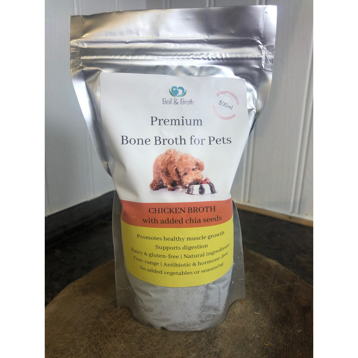 boiling dog bones in broth