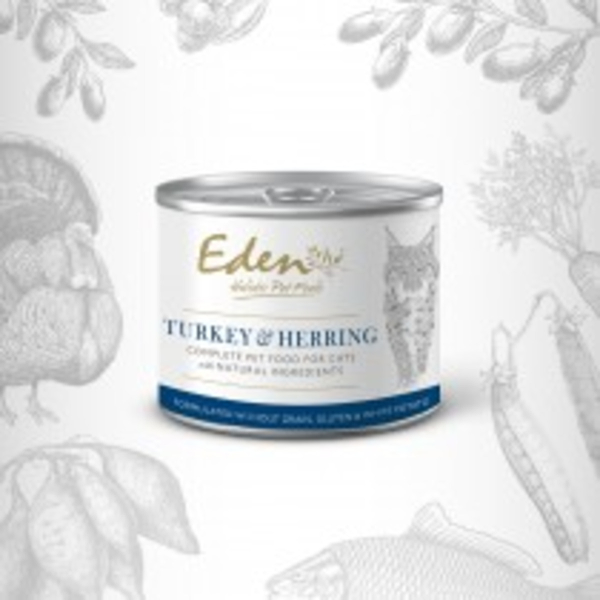 Eden Turkey and Herring Tinned Cat Food 200g Stefs Pet Pantry