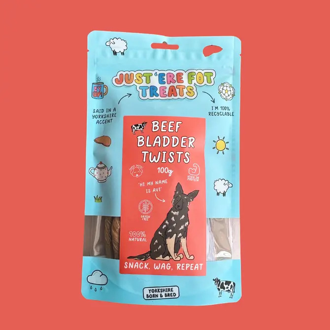 Beef Bladder Twists 100g