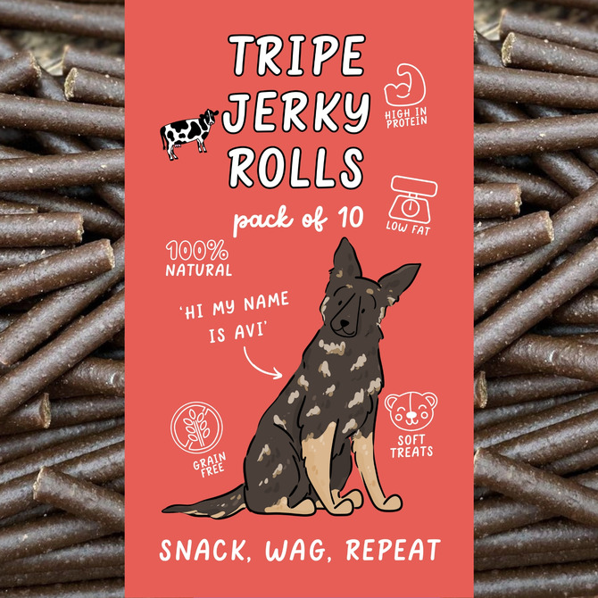 Tripe Jerky Rolls PK10