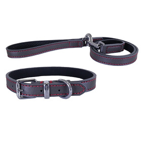 *CLEARANCE* Rosewood Luxury Leather Grey Collar
