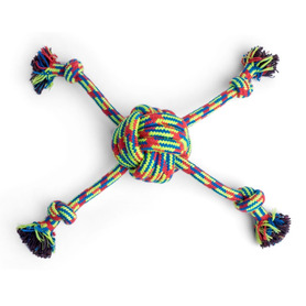 PetFace - Toyz Woven Quad Rope Ball Dog Toy