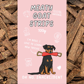 Just 'Ere Fot Treats - Meaty Goat Strips - 100g