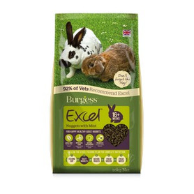 Burgess Excel Adult Rabbit Nuggets with Mint 10kg 20% Off (BBD 25/6/22)