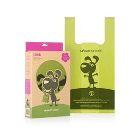 Earth Rated Poop Bags 120 Tie Handle Bags BIODEGRADEABLE
