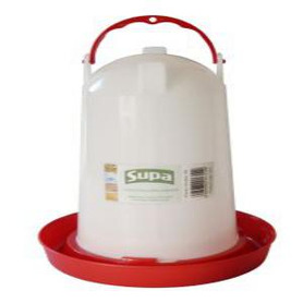 Supa Red and White Plastic Poultry Drinker 2 sizes