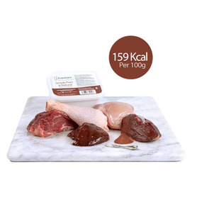 Purrform Tub Minced Beef Trim & Chicken With Ox Heart & Beef Liver 450g