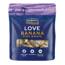 Fish4Dogs Love Banana Fish Wraps 100g