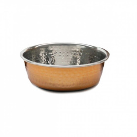 Hammered Copper Pet Bowl