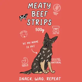 Meaty Beef Strips - 500g