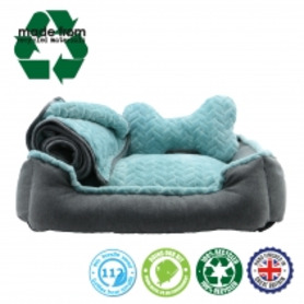 Ancol Made From Dog Bed Set 60 x 50cm - Blue Teal 