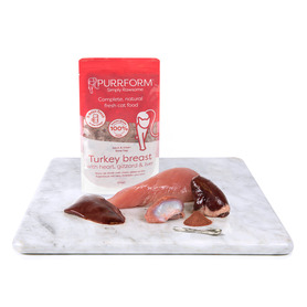 Purrform Pouch Turkey Breast with Heart, Gizzard and Liver (5day Fresh)