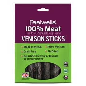 Feelwells 100% Meat Treats 100g - Venison Sticks