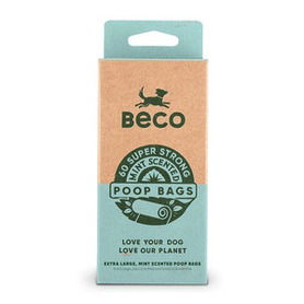 Beco Degradable Poop Bags Mint Scented 60 Pack