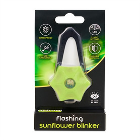 Animal Instincts Flashing Safety Sunflower USB Blinker - Yellow