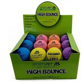 Sportspet Single High Bounce Balls Medium - Assorted