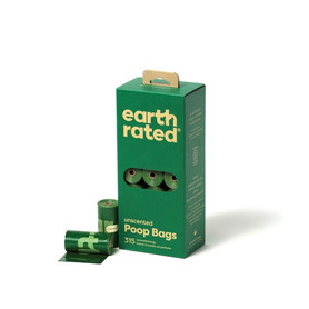 Earth Rated Poop Bags 315 Bags on 21 Rolls - Unscented