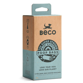 Beco Degradable Poop Bags Mint Scented 120 Pack (with handles)