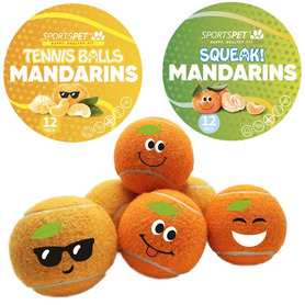 Sportspet Tennis Ball Medium 12 pack Mandarins