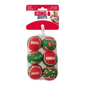 KONG Holiday SqueakAir Balls 6pk Small 2025