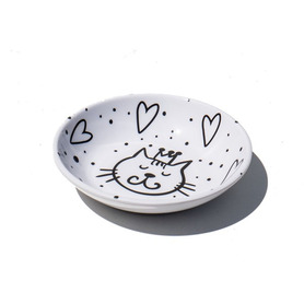 Tarhong Black and White Crown Pet Saucer 