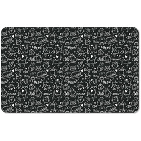 Tarhong Black & White Meow Print Placemat