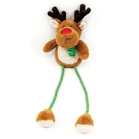 Happy Pet Christmas Ropee Long Legs Ronny Reindeer Dog Toy