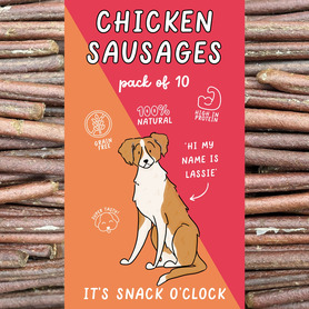 Just 'Ere Fot Treats - Chicken Sausages - Pack of 10