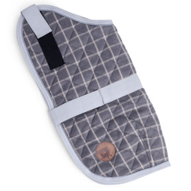 PetFace Grey Check Quilted Dog Coat