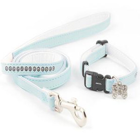 Ancol Puppy Collar and Lead Set Deluxe Baby Pink or Blue