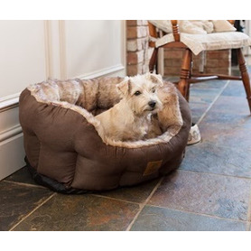 House of Paws Arctic Fox Snuggle Oval Dog Bed