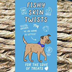 Just 'Ere Fot Treats - Fishy Skin Twists 75g