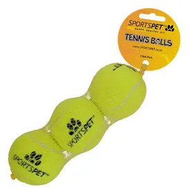 Sportspet Tennis Balls Medium - 3 pack Yellow