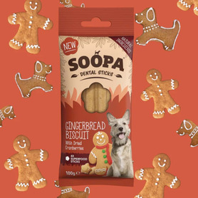 Soopa Gingerbread Biscuit Sticks 100g