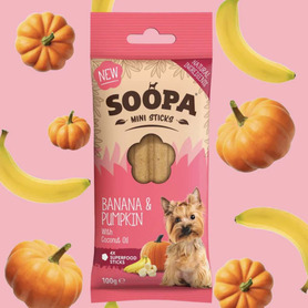 Soopa MINI Banana & Pumpkin Dental Sticks 100g