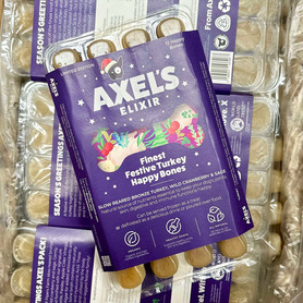 Axel's Elixir Festive Turkey Happy Bones, Bone Broth (12 x 20g)