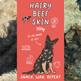 Just 'Ere Fot Treats - Hairy Beef Skin 200g