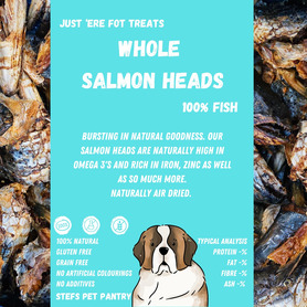 Just 'Ere Fot Treats - Salmon Heads Pk2