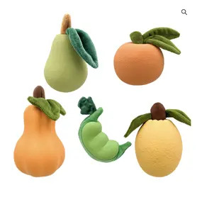 Hem & Boo Fruit Dog Toys &ndash; Soft Latex & Plush Squeaky Toys for Dogs