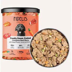 Sana Dog - Freshly Steam-Cooked Complete Beef with Sweet Potato, Apple and Broccoli 400g