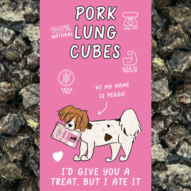 Just 'Ere Fot Treats - Pork Lung Cubes 500g