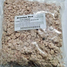 PRTC Turkey, Oily Fish & Offal Mince 80:10:10 1kg
