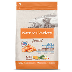 Natures Variety - Cat - Adult Selected Dry Norwegian Salmon 1.25kg