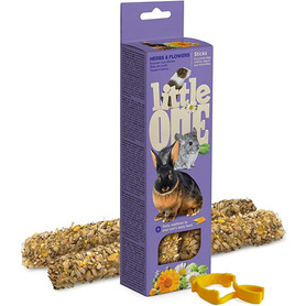 Little One Sticks For Guinea Pigs, Rabbits and Chinchillas with Herbs & Flowers 2x55G