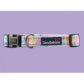 *10% OFF* Doodlebone Trendy Tails Padded Collar - Pastel Paint Splat 3-6 