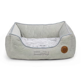 PetFace Grey Cord Square Pet Bed