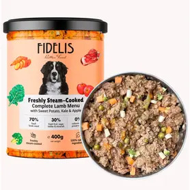 Sana Dog - Freshly Steam-Cooked Complete Lamb with Sweet Potato, Kale & Apple 400g