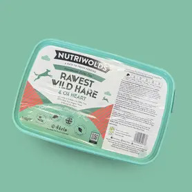 Nutriwolds Rawest Wild Hare & Ox Heart 500g