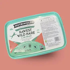 Nutriwolds Rawest Wild Hare & Ox Heart 1kg